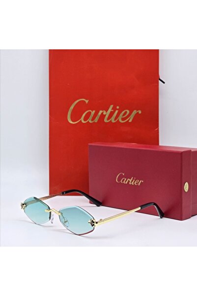 Cartier نظارة شمسية كارتير بتصميم فاخر وانيق مع المحلقات