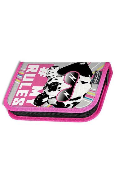 Herlitz Herlitz unequipped pencil case with two flaps, My Rules motif