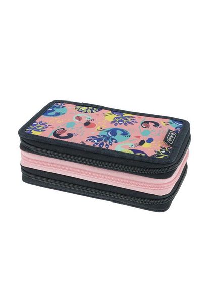 Herlitz Herlitz pencil case, 31 pieces, 3 compartments, Fancy Peacock motif