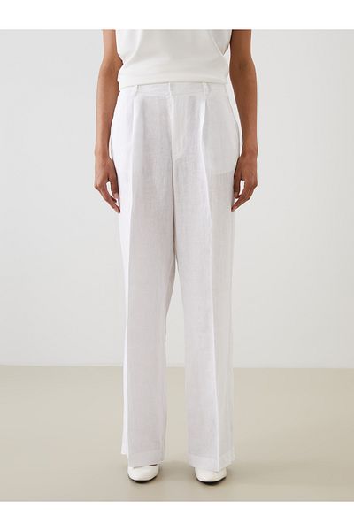 LC Waikiki Loose Fit Linen Women's Trousers