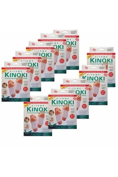 Kinoki Set of 100 KINOKI Patches, for Body Detoxification, with Tourmaline, Vitamin C, E and Oils