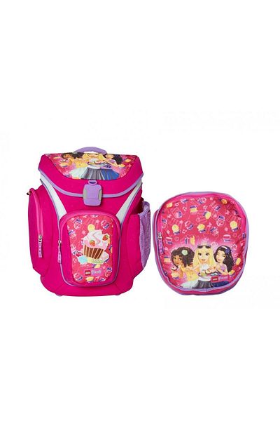 LEGO Explorer school bag and sports bag, LEGO Core Line - pink Friends Cupcake design, 28.5x19.5x43 cm