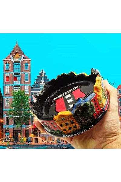 OEM Amsterdam City hand-painted ashtray
