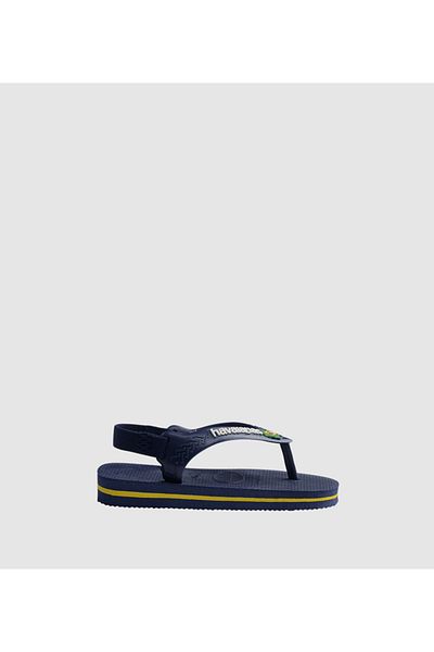 Havaianas صندل أزرق بشعار BABY BRASIL LOGO II للأطفال