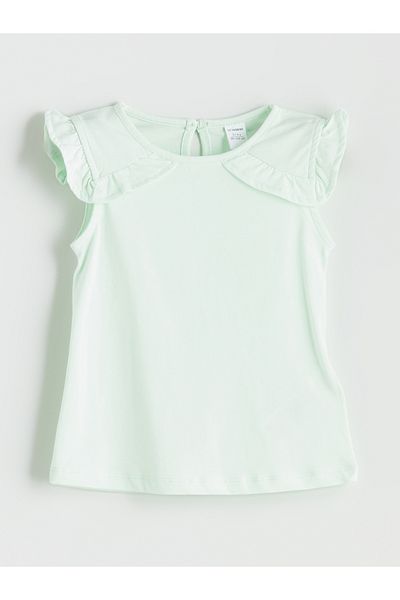 LC Waikiki Crew Neck Sleeve Ruffle Baby Girl Blouse 2 Pack