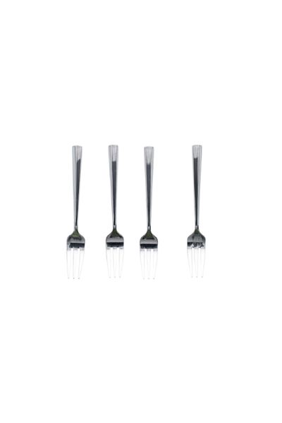 Amefa 4-Piece Moderno 18/10 Stainless Steel Dishwasher Safe Cake Fork Silver