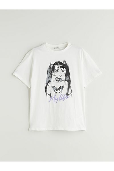 LC Waikiki Κοριτσίστικο T-Shirt με λαιμόκοψη