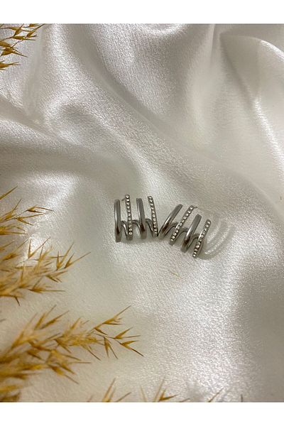 stainless steell Triple Look Steel Earrings