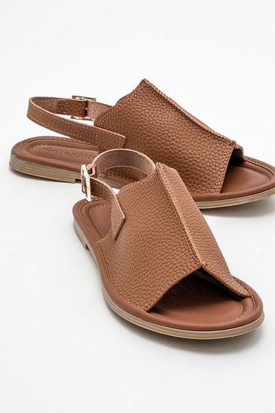 CCWAY AYAKKABI Women's Flat Sandals Taba Skin