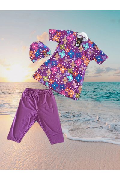 Differend Children's Short-Sleeve Swimsuit