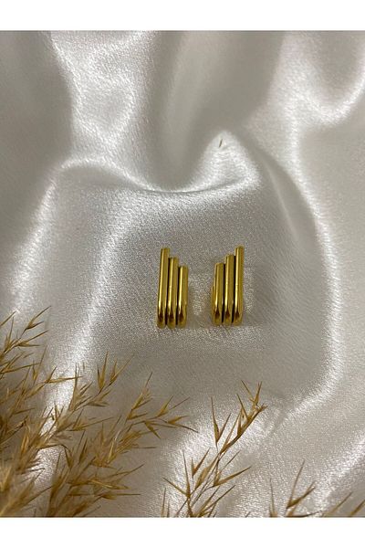 stainless steell 3 Stripes Steel Earrings