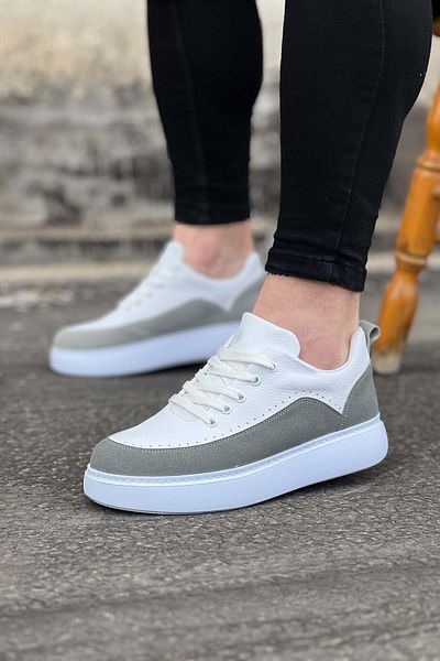 Celira Hs162 White Gray Orthopedic Sole Men's Casual Shoes