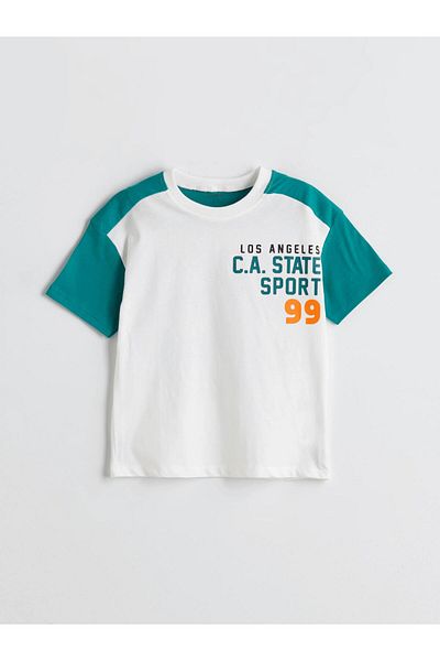 LC Waikiki Crew Neck Text Printed Boys' T-Shirt
