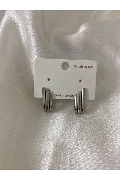 stainless steell 3 Stripes Steel Earrings