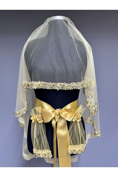 Hayalperest boncuk Elysia Bridal Henna Veil Modern Stylish Design Honey