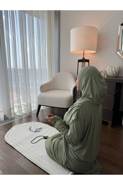 İstanbuliyah Sandy Fabric Stylish and Practical Prayer Dress - One Piece