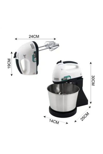 Generic 2L Kitchen Dough Kneading Stand Food Mixer Egg Beater Hand Mixer With Mixing Bowl