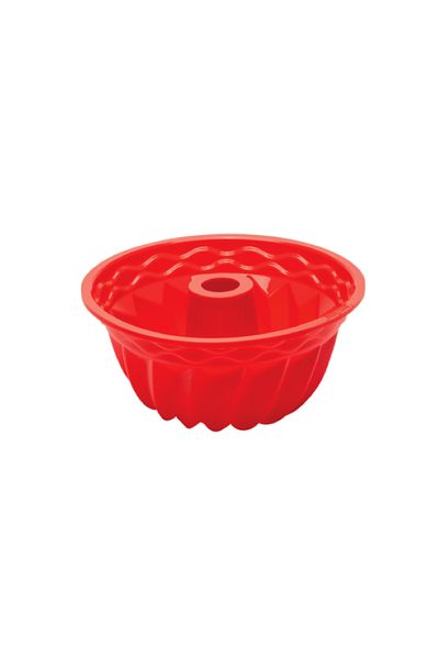 silikomart Dishwasher Safe Silicone Bundt Pan Moulder Red 2.2 Liter