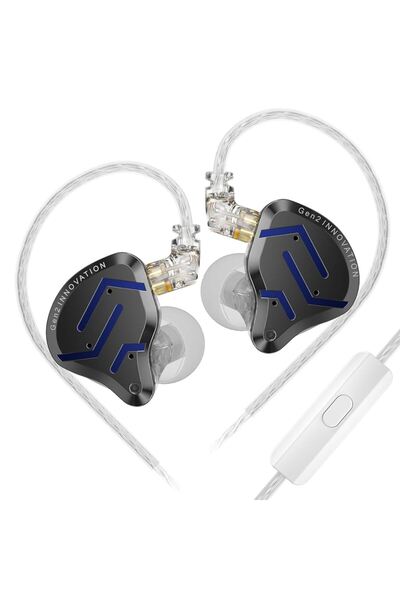 KZ Casti KZ ZSN Pro 2 Generation,Hybrid 1BA+1DD 10mm,metal,HIFI, Sport, ANC zgomotului, Microfon, Negru
