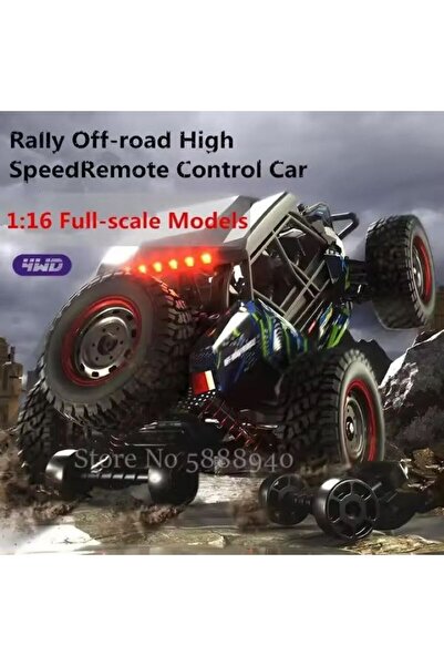 Generic MZtoyz RC Car, 16106 PRO, 1:16 4WD Brushless, 70 km/h Drift Crawler Truck, 2 Batteries (Blue)