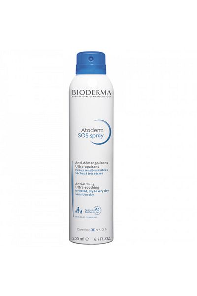 Bioderma Spray anti-mâncărime cu efect calmant imediat Atoderm SOS, Bioderma, Spray, 200 ml