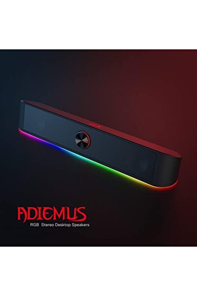 REDRAGON Desktop Speaker GS560 RGB from Redragon, 2.0 channel computer speaker with dynamic lighting strip, s