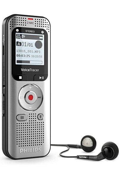 Philips VoiceTracer DVT2015 Ses Kaydedici, 8 GB, MP3 & PCM, Sembly AI, 2 HiFi...