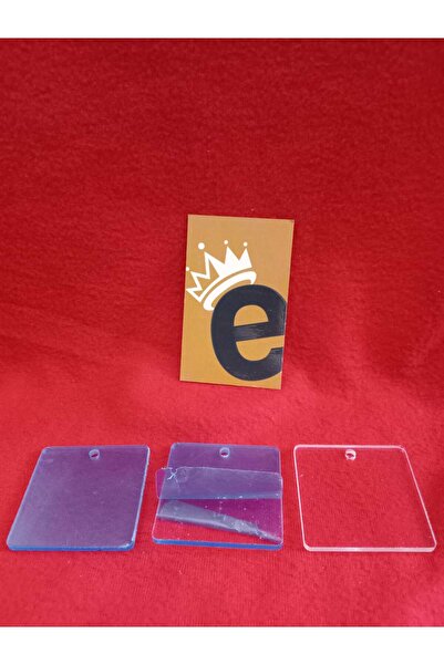 Ecce's ميدالية مفاتيح زجاجية شفافة مضادة للخدش مربعة الشكل 75 قطعة 0.5 سم سمك...