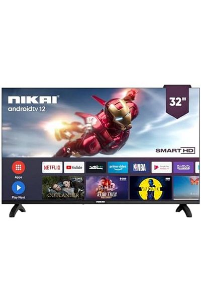 Nikai 32 Inch Smart LED TV | HD 1366 x 768 Resolution | Android TV with Wi-Fi & DLNA | Quad-Core Pro