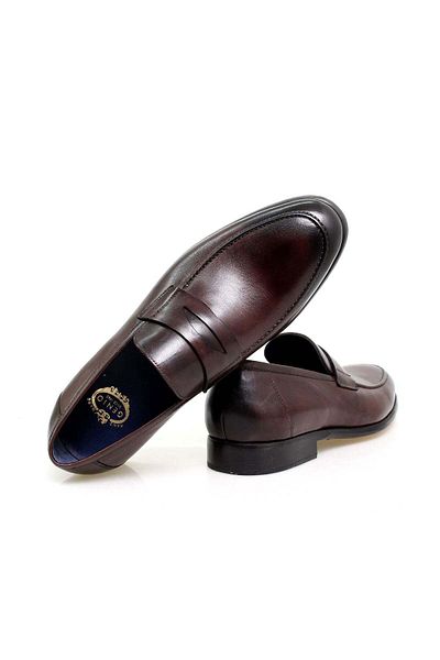 Butik Brown Laceless Genuine Leather Men's Shoes