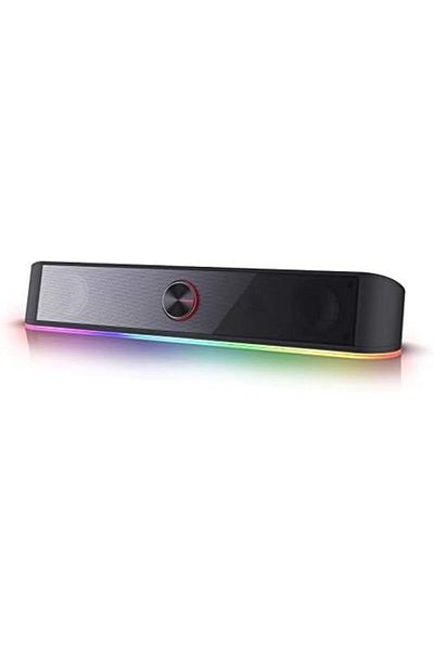 REDRAGON مكبر صوت سطح المكتب GS560 RGB من Redragon، مكبر صوت كمبيوتر 2.0 قناة مع شريط إضاءة ديناميكي،