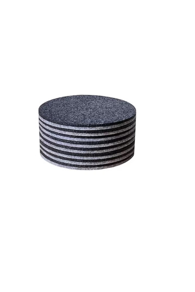 OEM Set of 12 cup holders, 11 x 0.6 cm, gray, felt