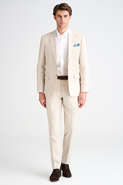 Edwards Erkek Natürel Solbiati Keten Takım Elbise