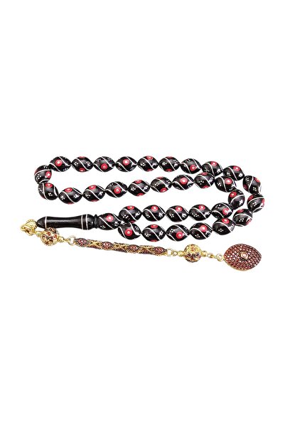 LEBLEBİ TESBİH Diamond Gümüş Püsküllü Oltu Taşı Tesbih Lt1392