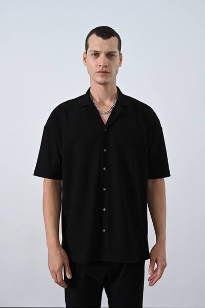 MARRAKECH Ribbed Short Sleeve Men's Shirt