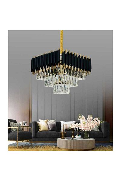 LightPlanet Modern Black Chandelier 5xE14