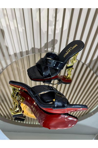DERİ KABUSU New Season Trend Women's Heel Slippers T-009