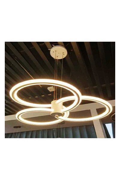 Jiju White Led Chandelier With 2.4g Wifi Remote Control With Light/cold/warm/neutral Adjustable Intensity