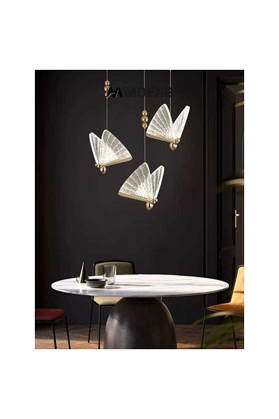 Jiju Lustra Pe Cablu Cu Led Fluture 18w 3000k/4000k/6500k