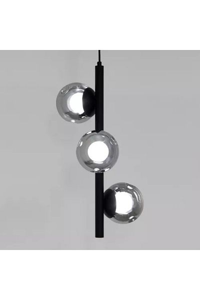 LightPlanet Chandelier On Cable Globe Smoke E27x3