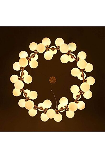 Jiju Led Modern Nordic Pendant Lights Ball Chandelier With 45pcs Globes