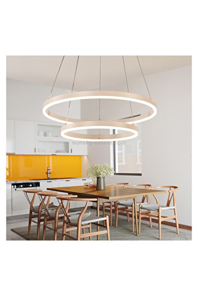 Jiju Lustra LED Alb 2cecuri cu Telecomanda wifi 24G intensitate reglabila 50 ...