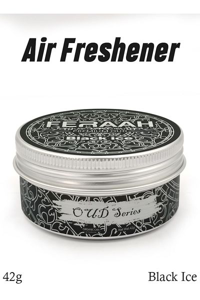 Generic Oud Series Black Ice Air Freshener 42g – Spill-Proof, Organic, Alcohol-Free for Car & Home