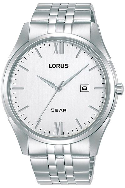 Lorus Ανδρικό Ρολόι Lorus RH987PX9 Κλασικό Ασημί με Λευκό Καντράν