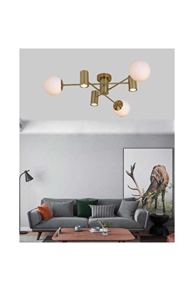 Jiju JIJU® LED Chandelier Black White Globe E27x3 Gu10x3
