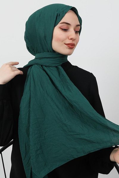 GİYZAMİLA Cotton Shawl Emerald