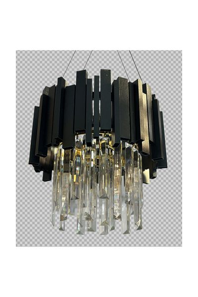 Jiju Crystal Chandelier On Chain Black 3x14/40w/230v Diameter 30cm