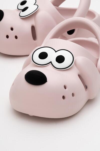 CCWAY AYAKKABI Dětské pantofle Sabo s pejskem 21-28 PUDRA