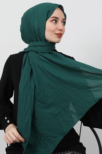 GİYZAMİLA Cotton Shawl Emerald