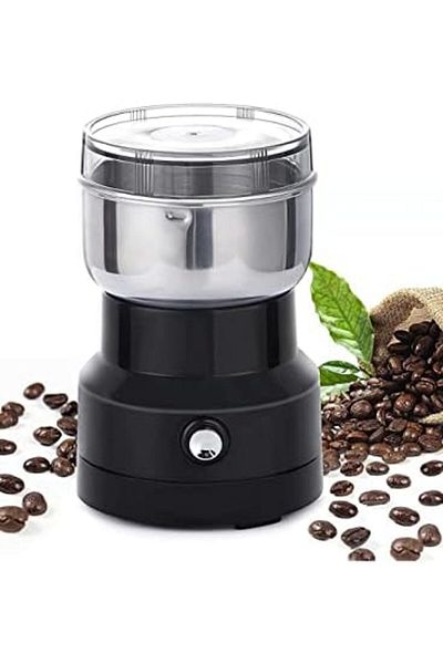 Generic Coffee Grinder Electric 220V Nut Powder Mill Stainless Steel Household Spice Bean Grinder Black